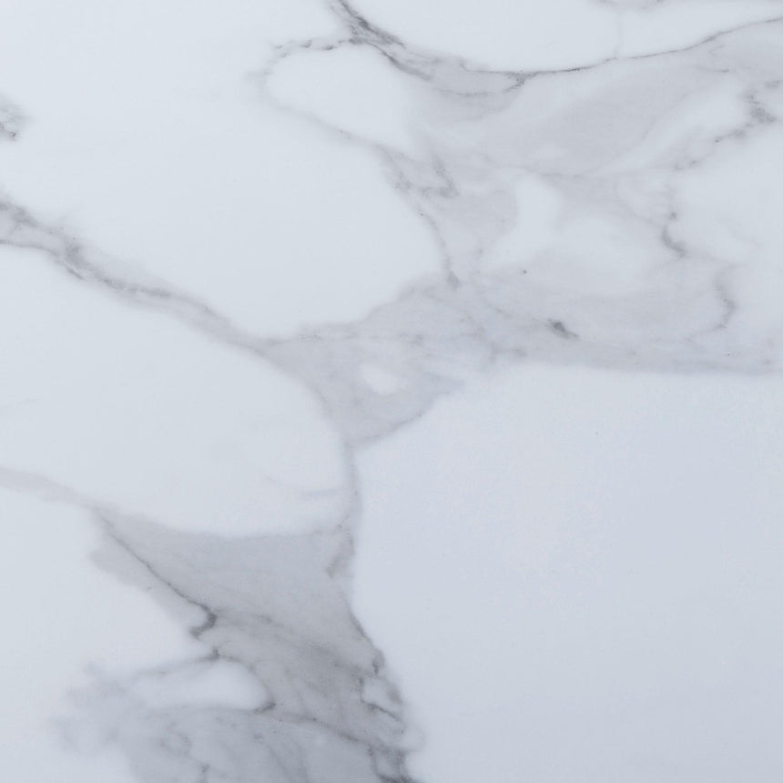 Clearance - Chopstick White Glass Round Coffee Table with Chrome Metal Legs-4