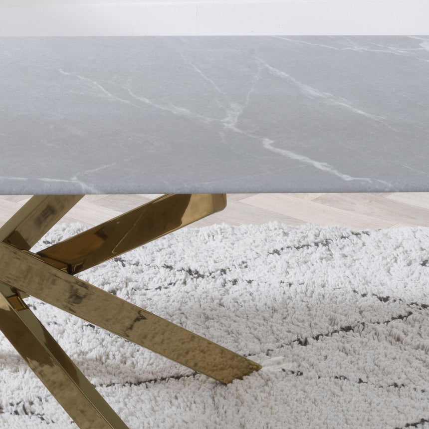 Chopstick Grey Glass Coffee Table with Gold Metal Legs-2