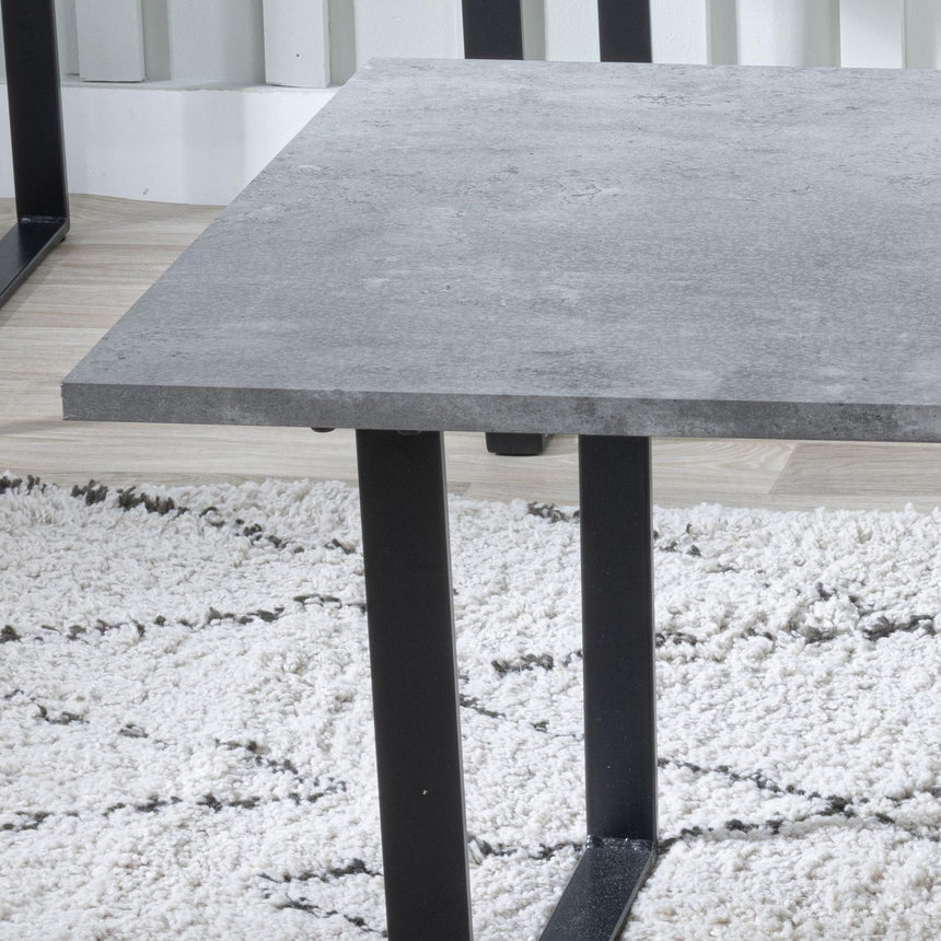 Clearance - Texas Grey Faux Concrete Coffee Table-2
