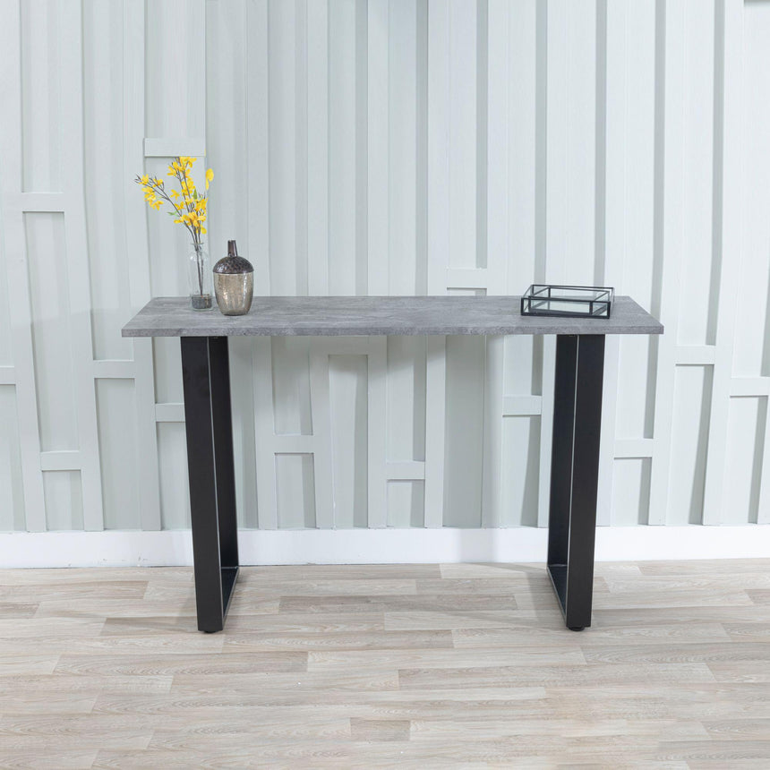 Clearance - Texas Grey Faux Concrete Console Table-2