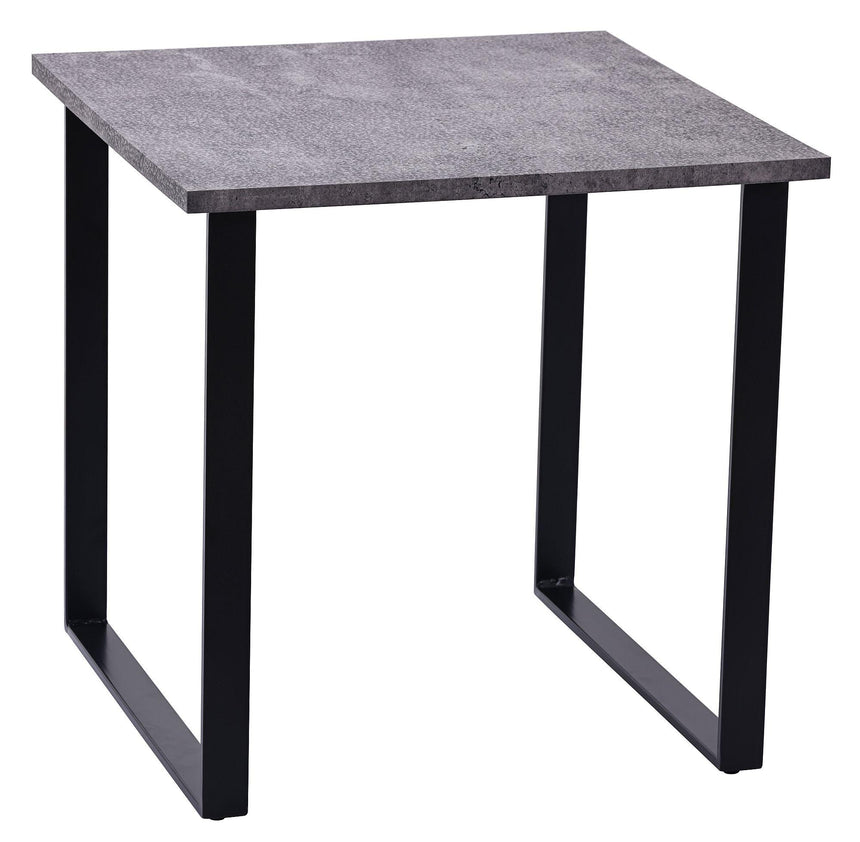 Clearance - Texas Grey Faux Concrete Square Side Table-6
