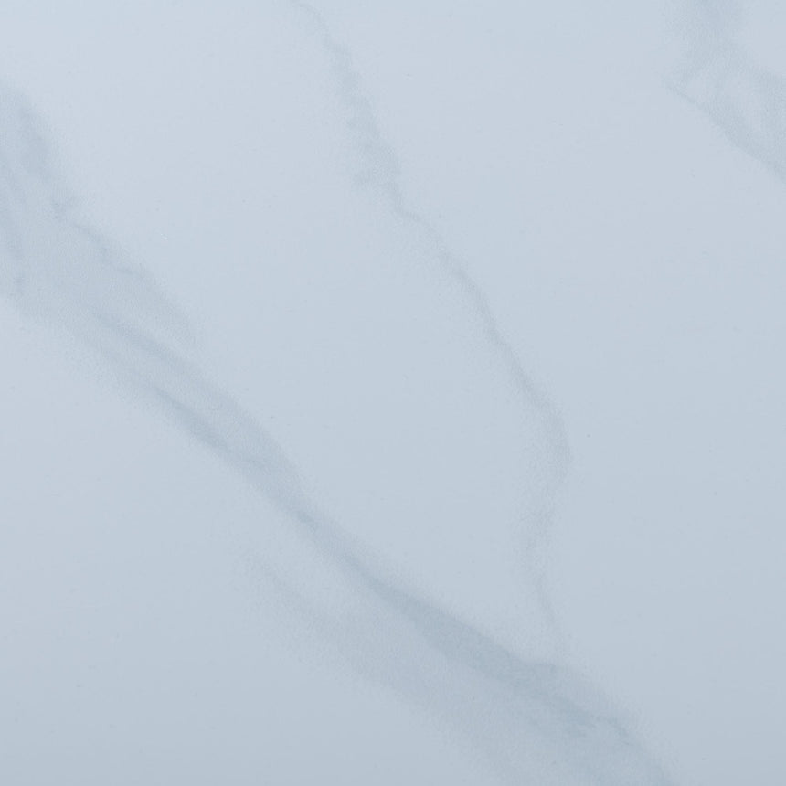 Alpha 4-6 Seater White Ceramic Extending Dining Table with Black Base - 140cm-180cm-6