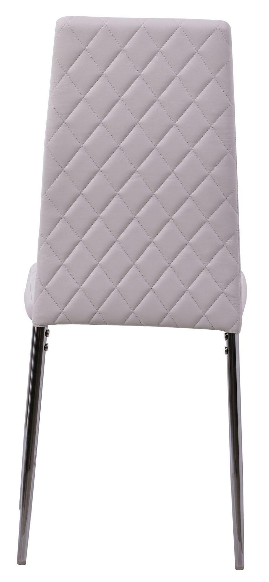 Clearance - Metro Dining Chairs in White Colour Leather and Chrome Metal Legs-8