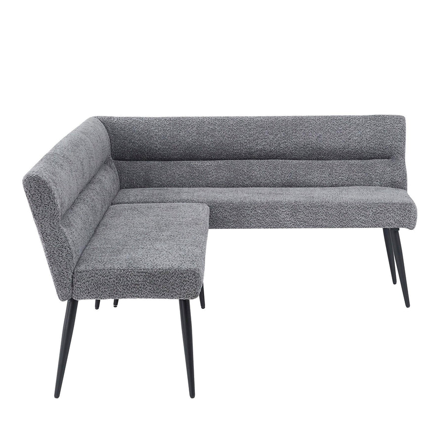 Heather Grey Fabric Corner Dining Bench - LHF