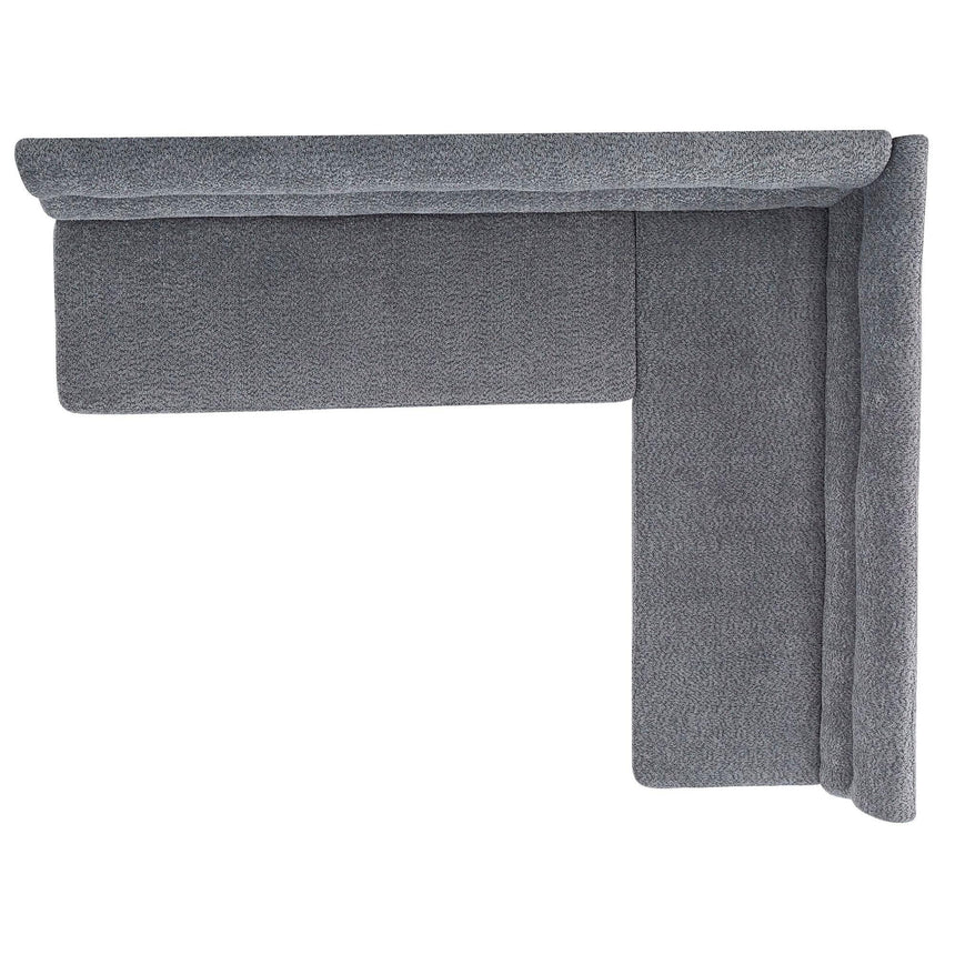Heather Grey Fabric Corner Dining Bench - LHF