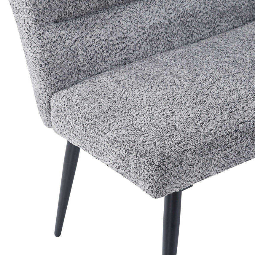 Heather Grey Fabric Corner Dining Bench - RHF