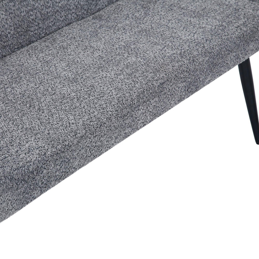 Heather Grey Fabric Corner Dining Bench - LHF