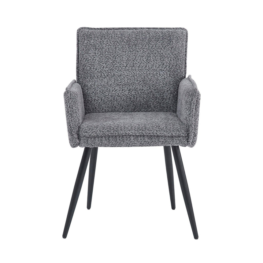 Heather Grey Fabric Dining Armchair