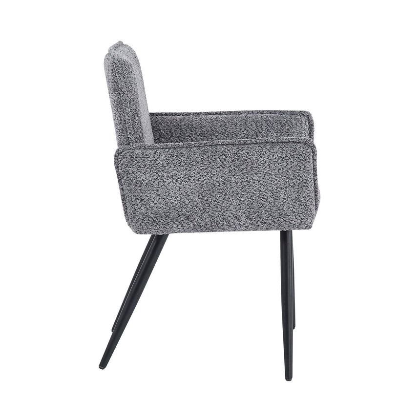 Heather Grey Fabric Dining Armchair