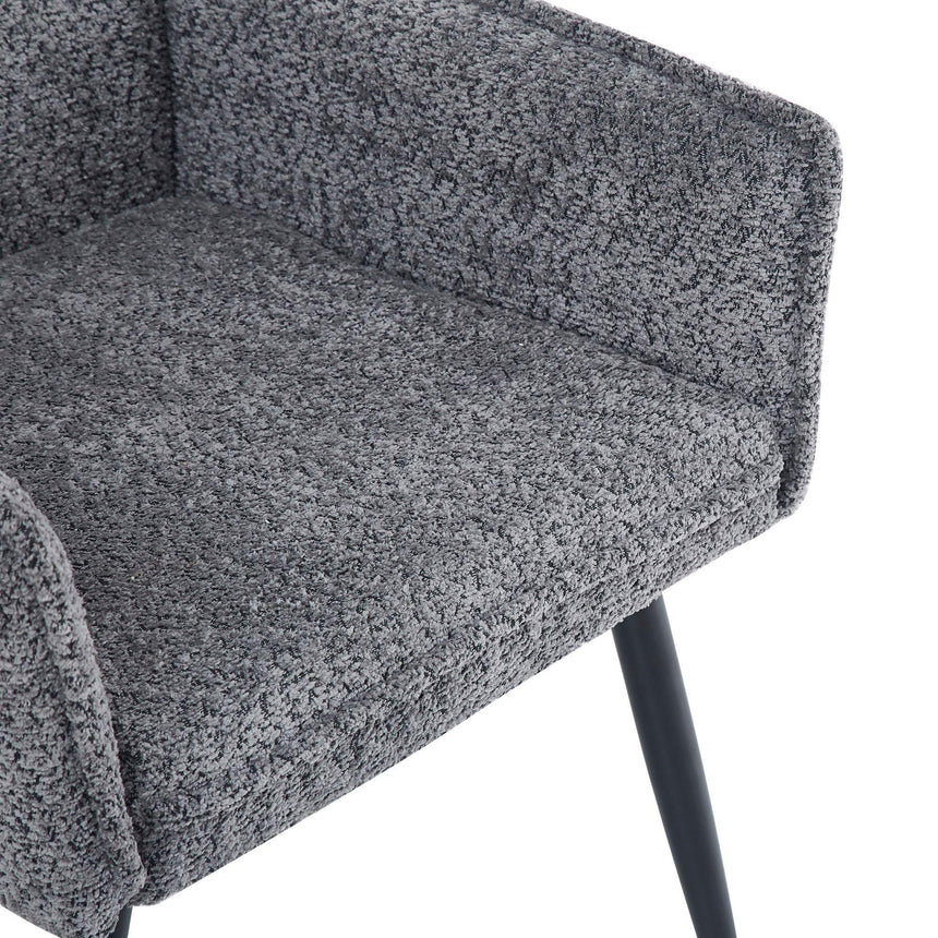 Heather Grey Fabric Dining Armchair