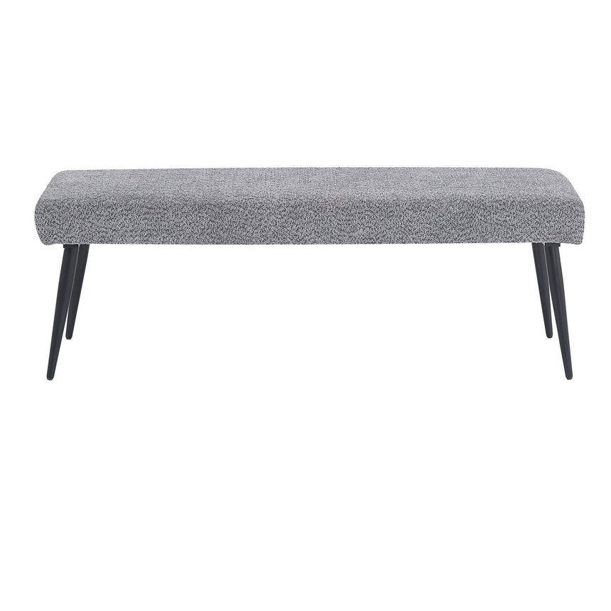 Heather Grey Fabric Dining Bench