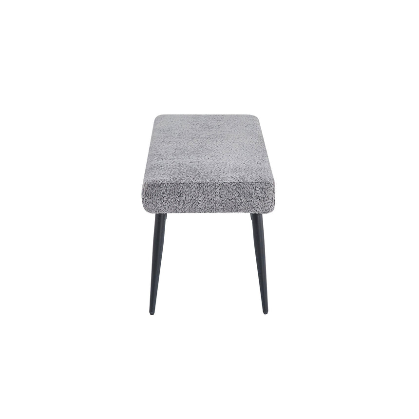 Heather Grey Fabric Dining Bench