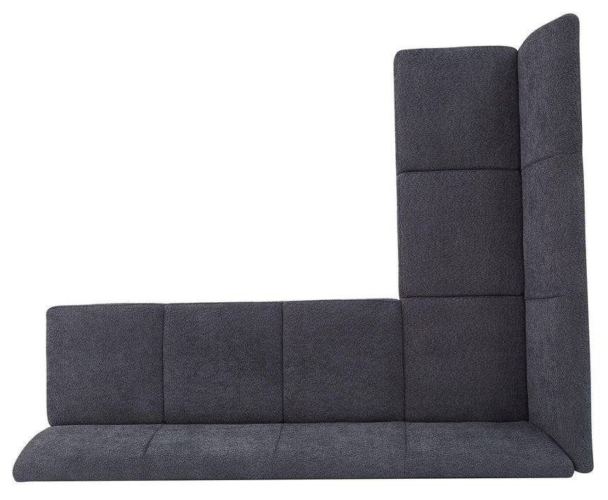 Janet Dark Grey Fabric Corner Dining Bench - LHF