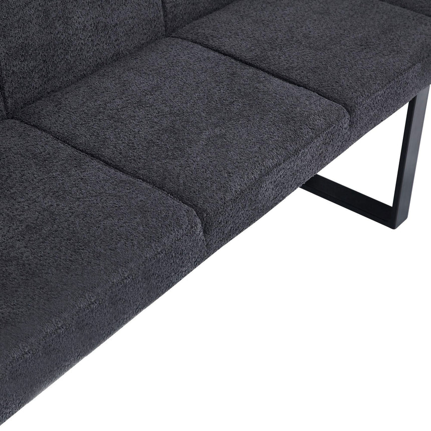 Janet Dark Grey Fabric Corner Dining Bench - RHF