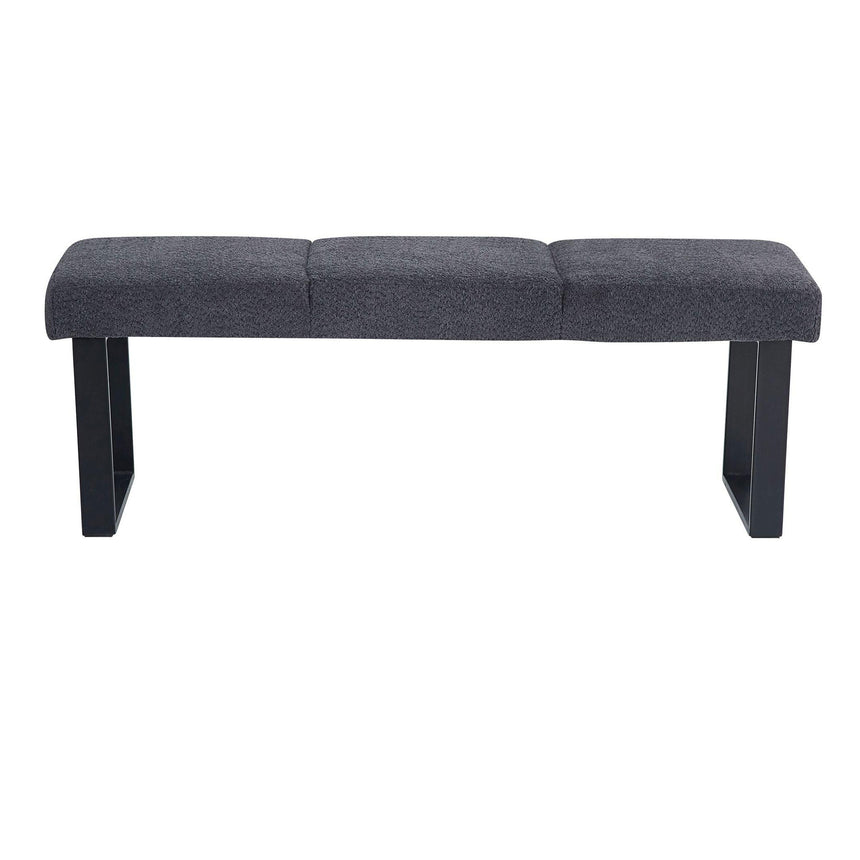 Janet Dark Grey Fabric Dining Bench