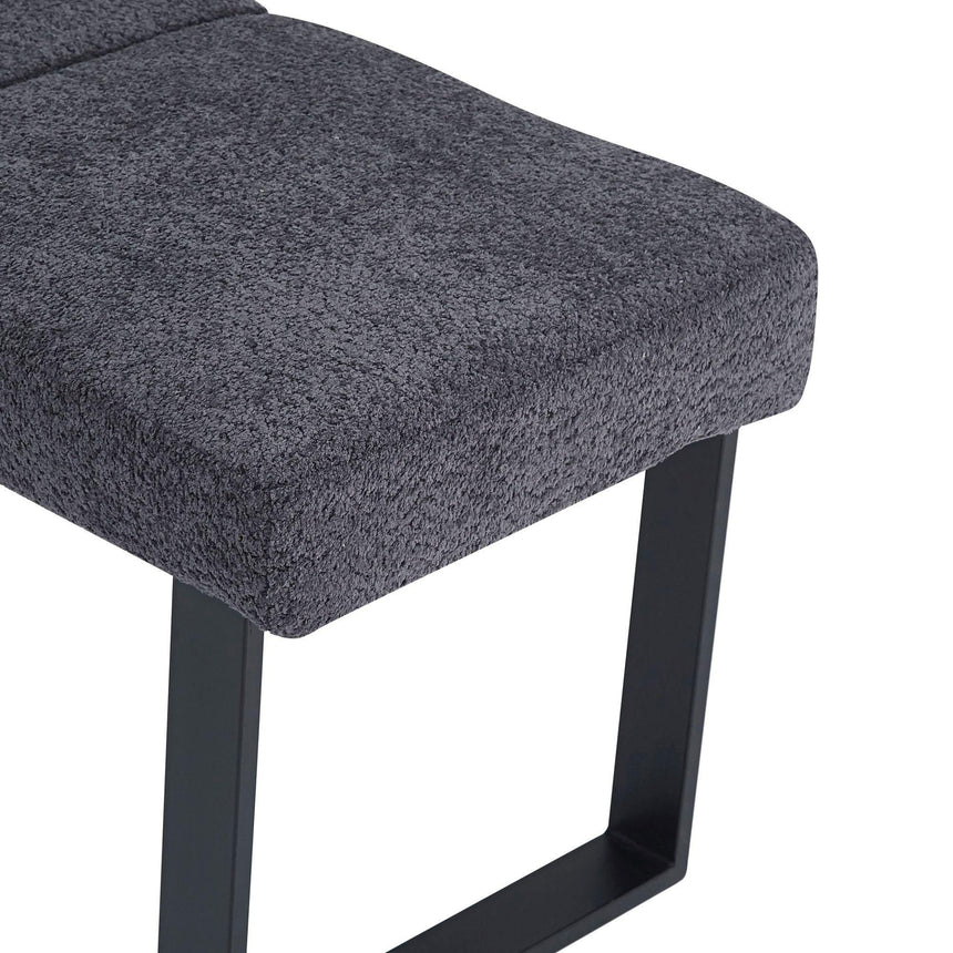 Janet Dark Grey Fabric Dining Bench