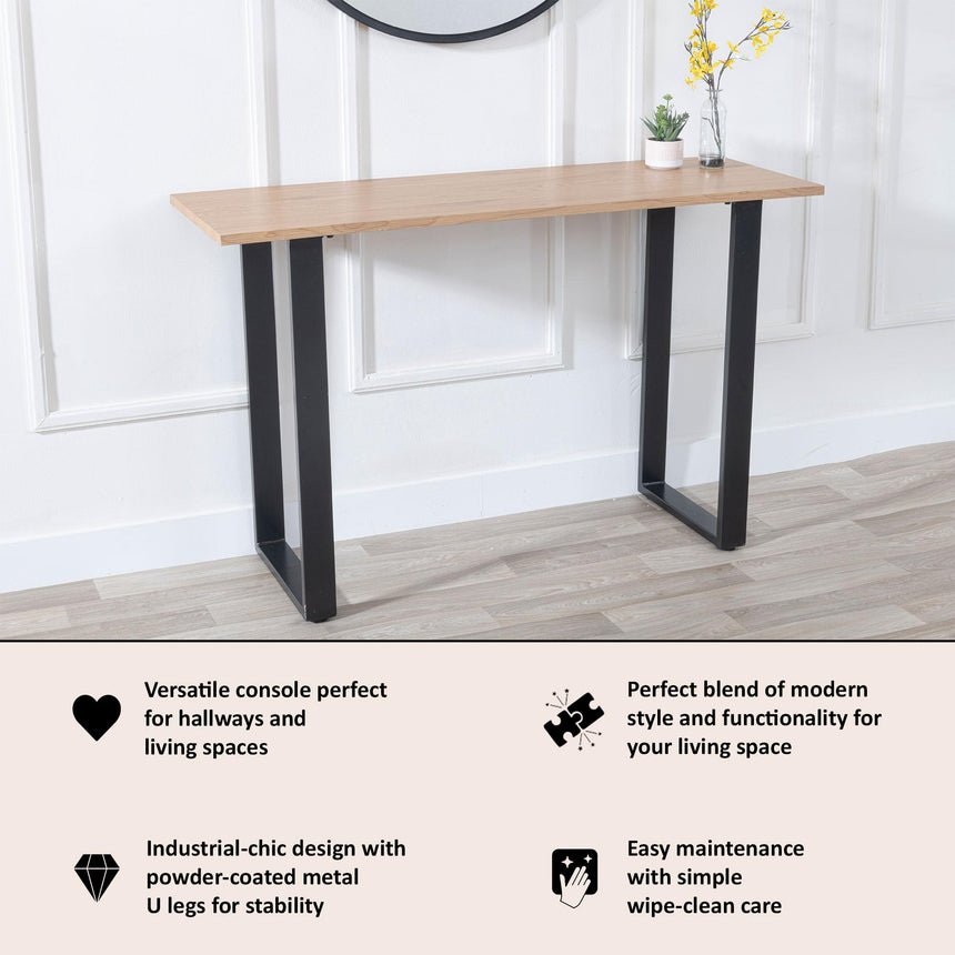 Clearance - Texas Oak Effect Console Table-9