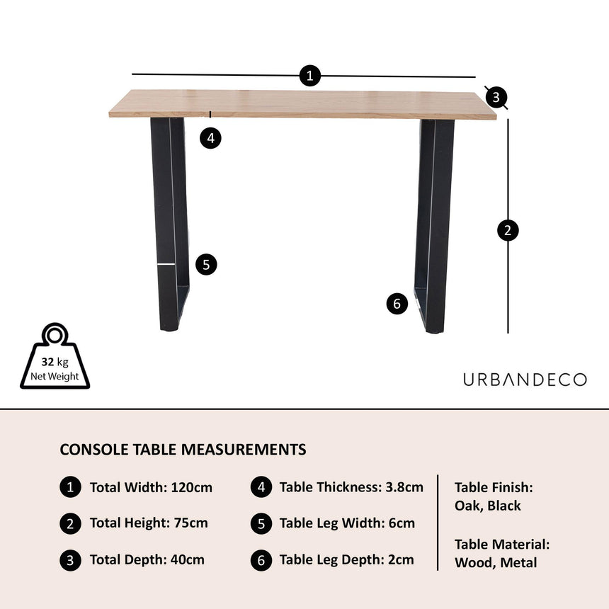 Clearance - Texas Oak Effect Console Table-10