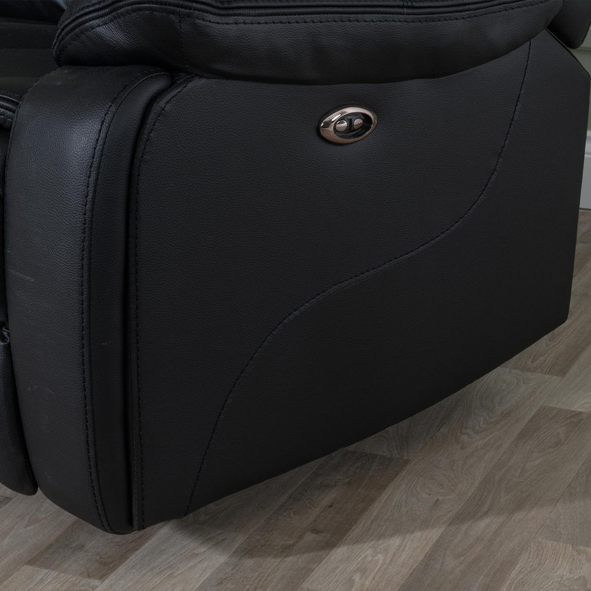 Berlin Black Leather Recliner Sofa Set-10