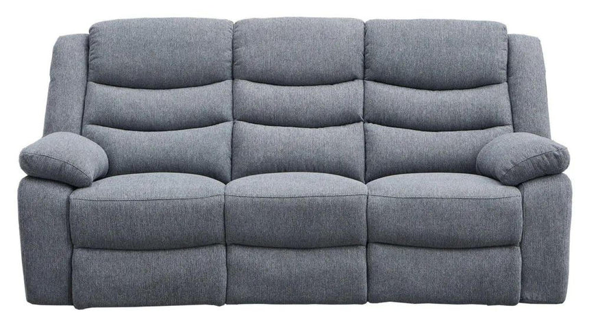 Windsor Grey Fabric 3 Seater Recliner Sofa-8
