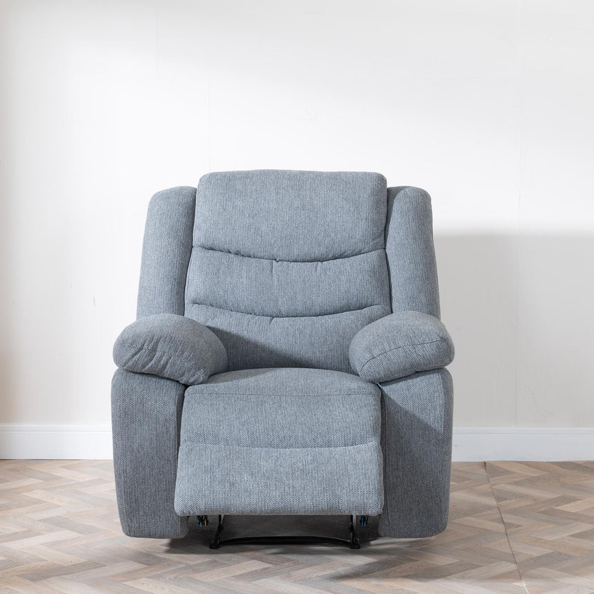 Windsor Grey Fabric Recliner Armchair-3
