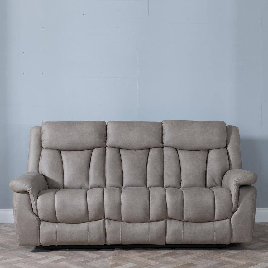 Dylan Sandstone Fabric 3 Seater Electric Recliner Sofa-4