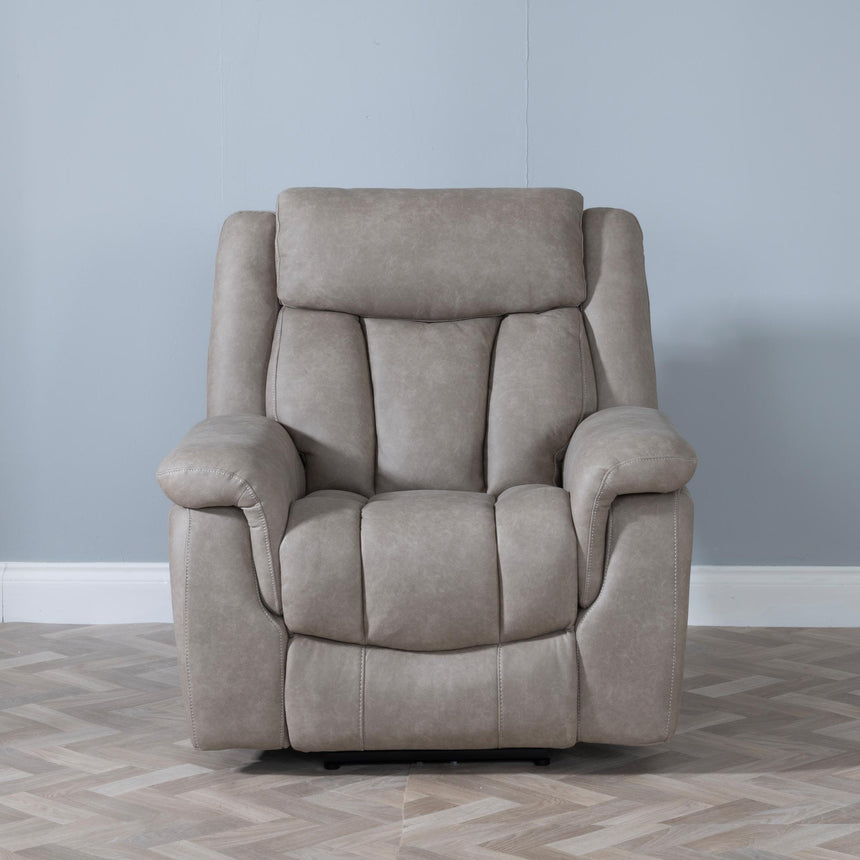 Dylan Sandstone Fabric Electric Recliner Armchair-4