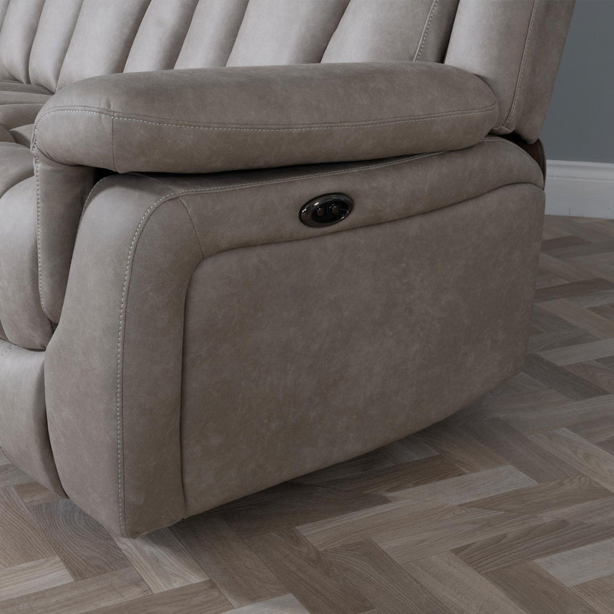 Dylan Sandstone Fabric Electric Recliner Armchair-6
