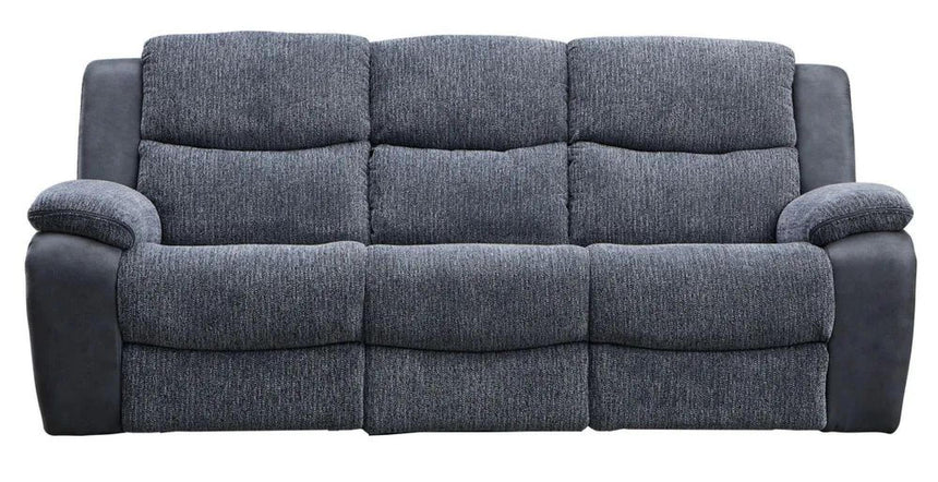 Legend Grey Fabric 3 Seater Recliner Sofa-8