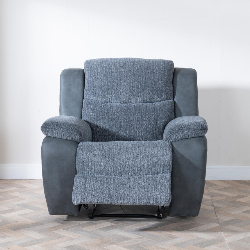 Legend Grey Fabric Recliner Armchair-2