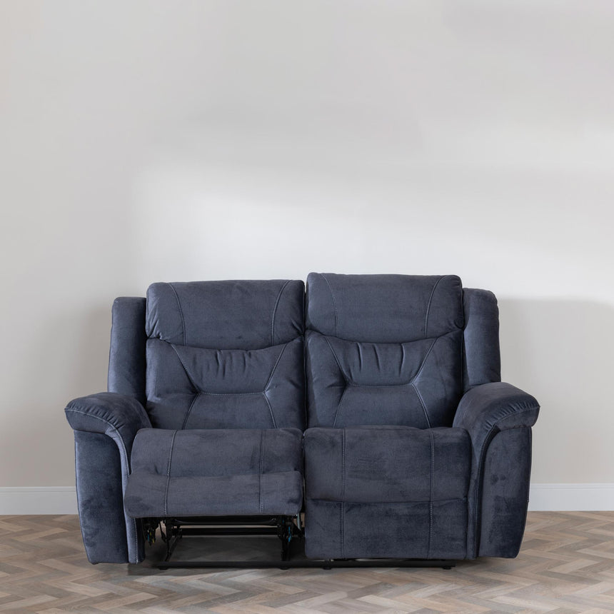 Dudley Silvano Blue Fabric Recliner Sofa Set-5