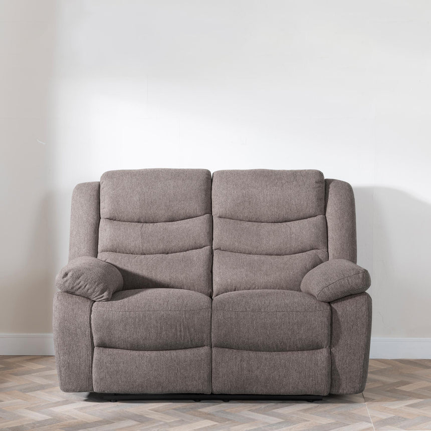 Windsor Brown Fabric 2 Seater Recliner Sofa-5