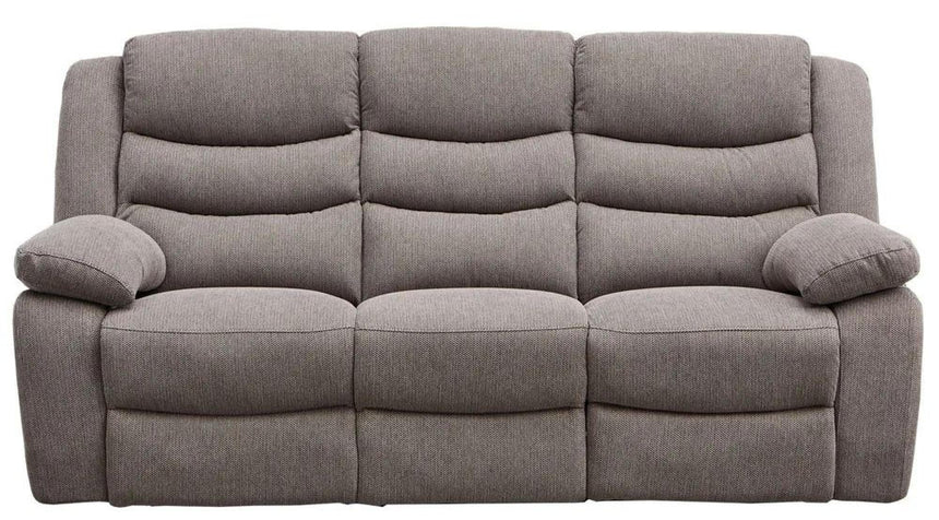 Windsor Brown Fabric 3 Seater Recliner Sofa-8