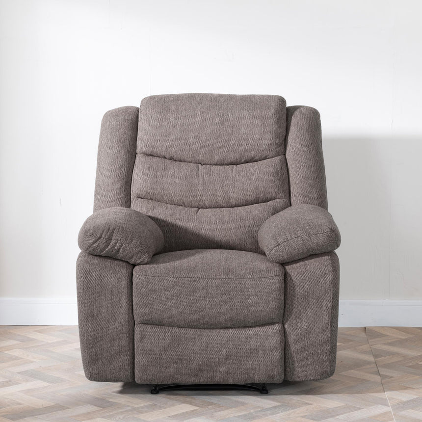 Windsor Brown Fabric Recliner Armchair-4