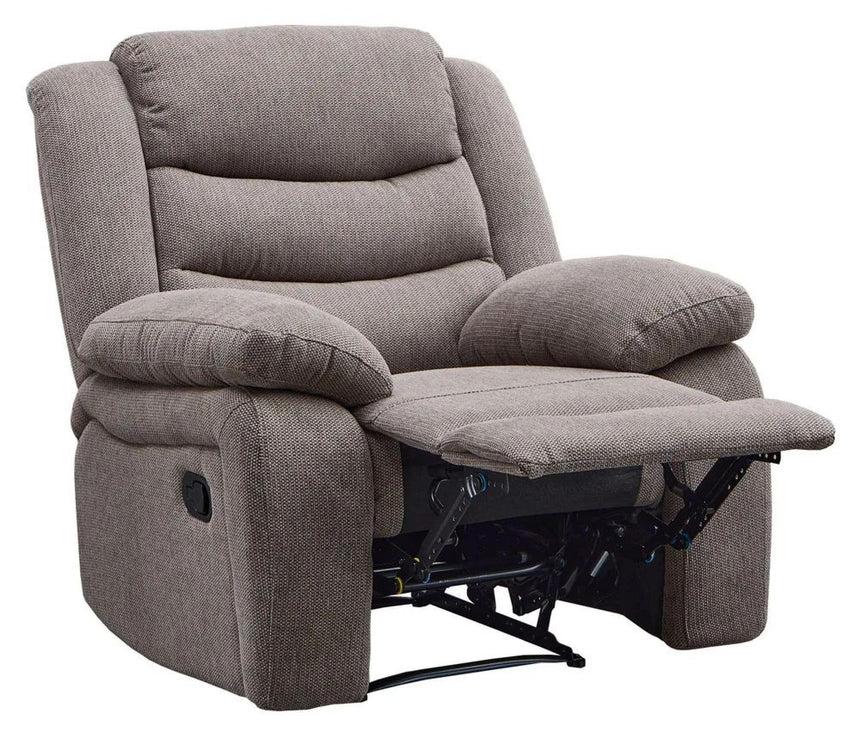 Windsor Brown Fabric Recliner Armchair-8