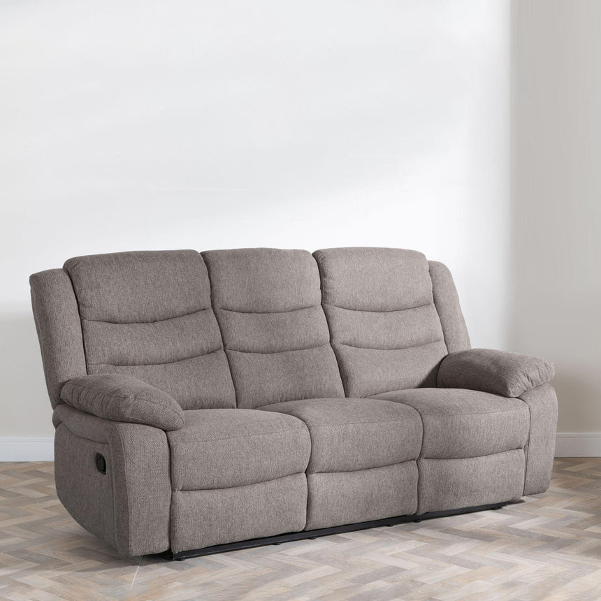 Windsor Brown Fabric Recliner Sofa Set-3