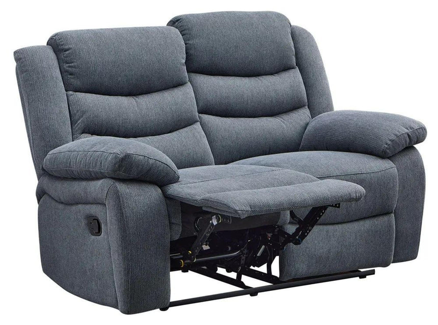 Windsor Dark Grey Fabric 2 Seater Recliner Sofa-11