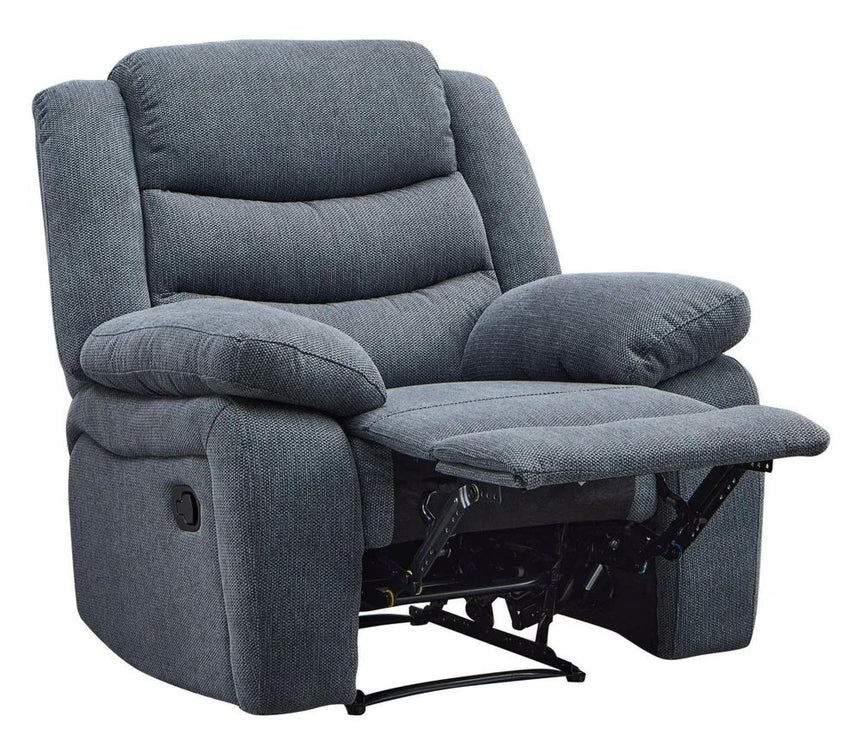 Windsor Dark Grey Fabric Recliner Armchair-10
