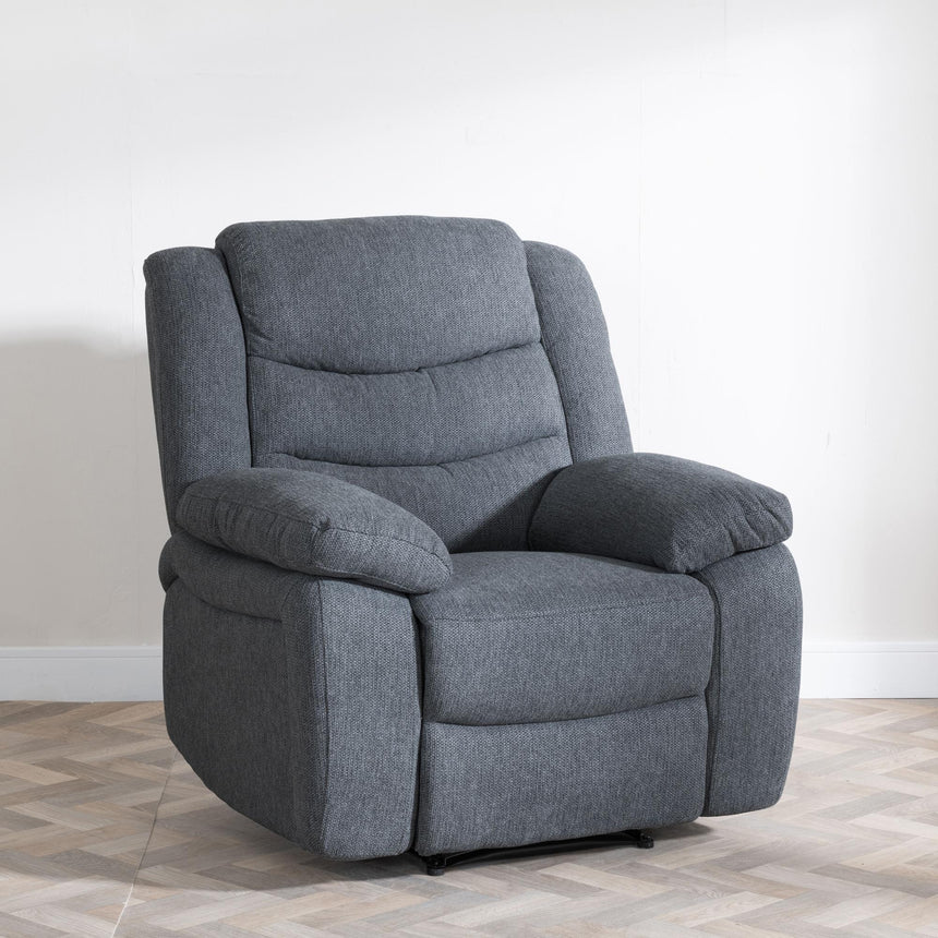 Windsor Dark Grey Fabric Recliner Sofa Set-8