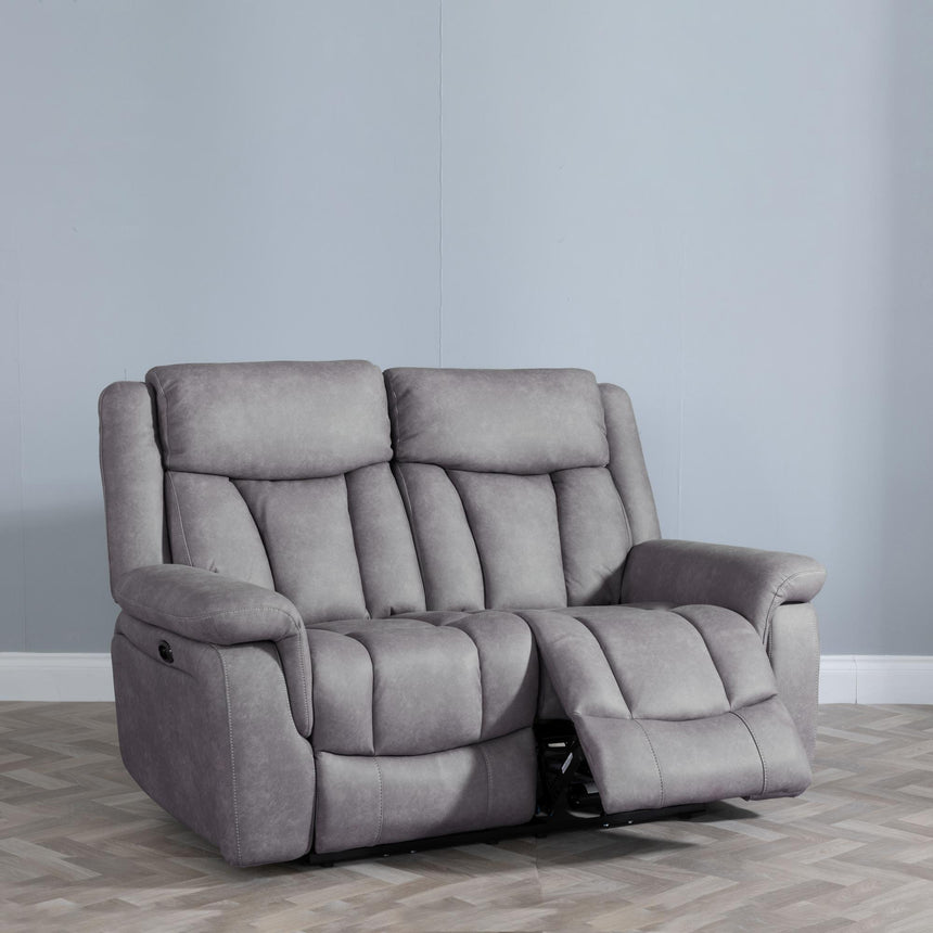 Dylan Grey Fabric 2 Seater Electric Recliner Sofa-4
