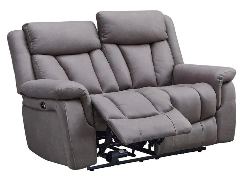 Dylan Grey Fabric 2 Seater Electric Recliner Sofa-10