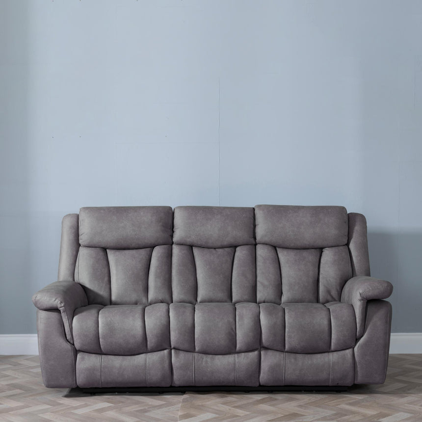 Dylan Grey Fabric 3 Seater Electric Recliner Sofa-5