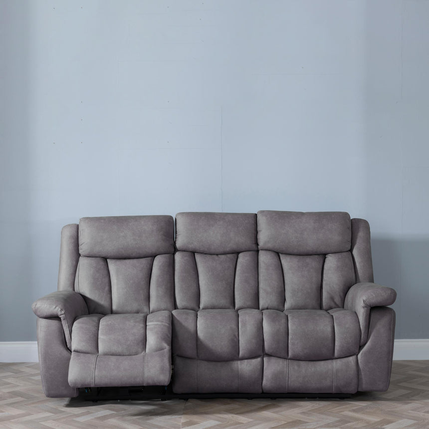 Dylan Grey Fabric Electric Recliner Sofa Set-4