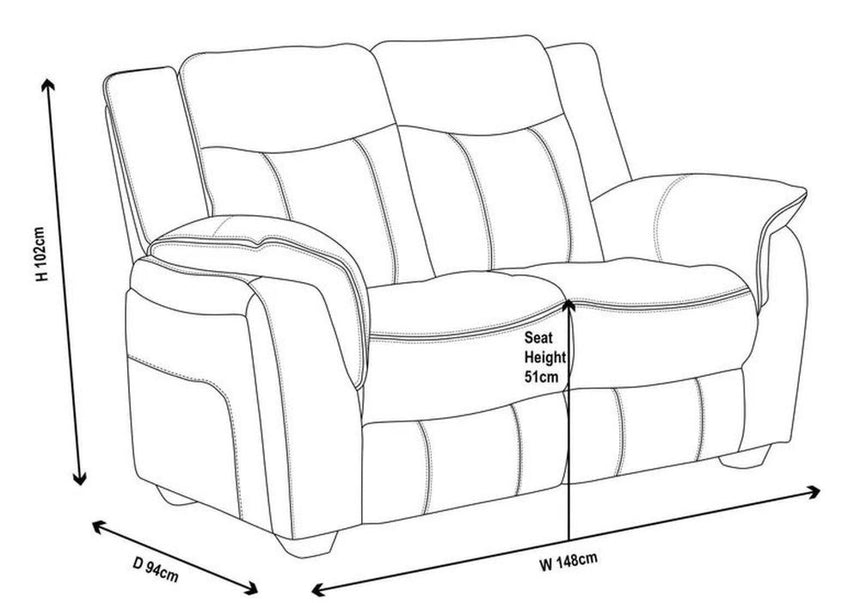 Seville Brown Fabric Sofa Set-11