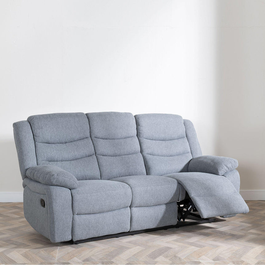 Windsor Grey Fabric Recliner Sofa Set-4