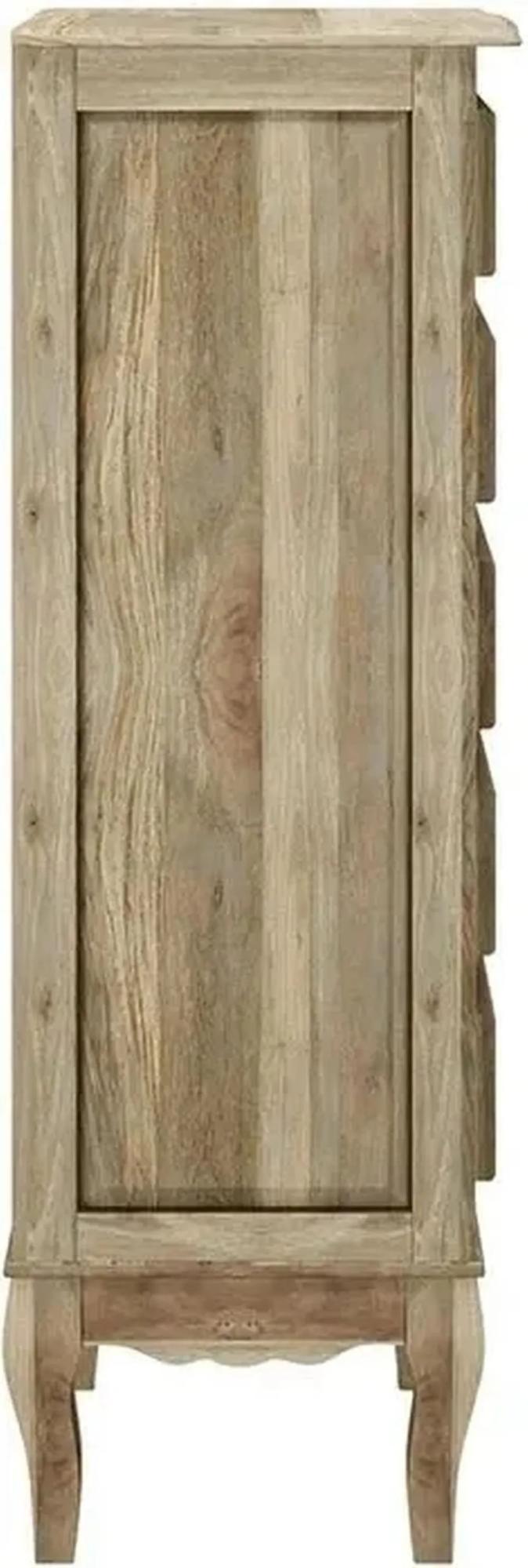 Fleur French Style Grey Narrow Tall Chest - 5 Drawers-5