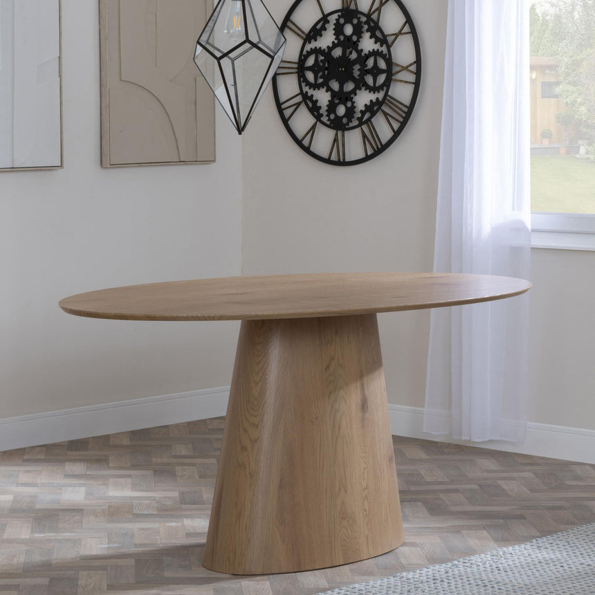Palma Oak 6 Seater Oval Dining Table - 180cm-4