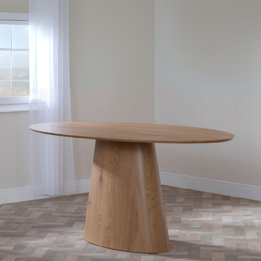 Palma Oak 6 Seater Oval Dining Table - 180cm-5