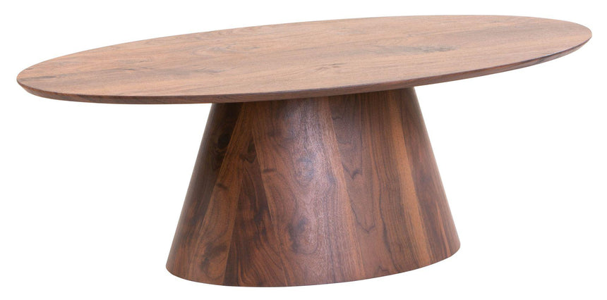 Palma Walnut Oval Coffee Table-7