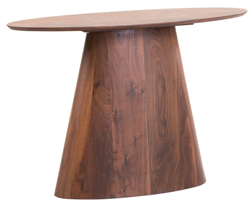 Palma Walnut Oval Console Table-7